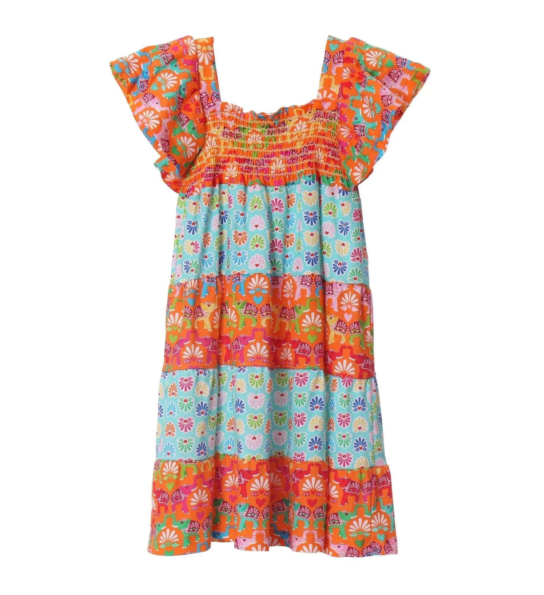 VESTIDO TIRANTES FRANJAS ESTAMPADAS - Agatha Ruiz de la Prada