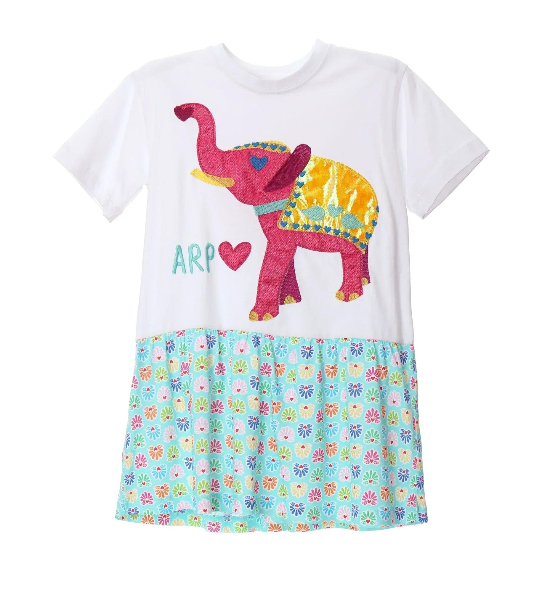 mini boden elephant dress Mini Boden 3/4 Safari Elephant Appliqu Dress