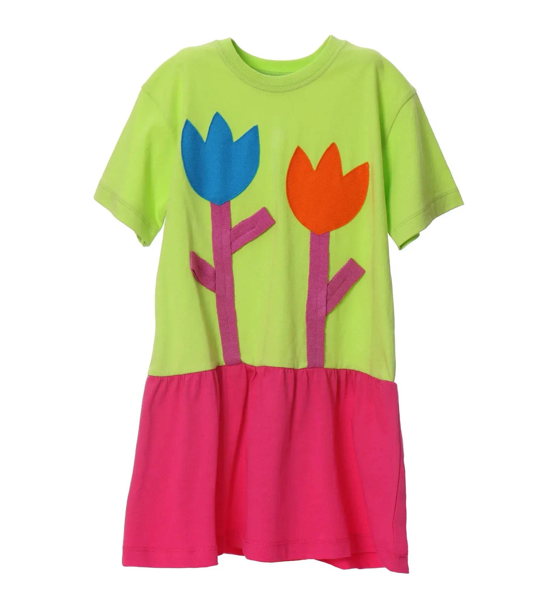 VESTIDO TULIPANES FALDA FUCSIA - Agatha Ruiz de la Prada