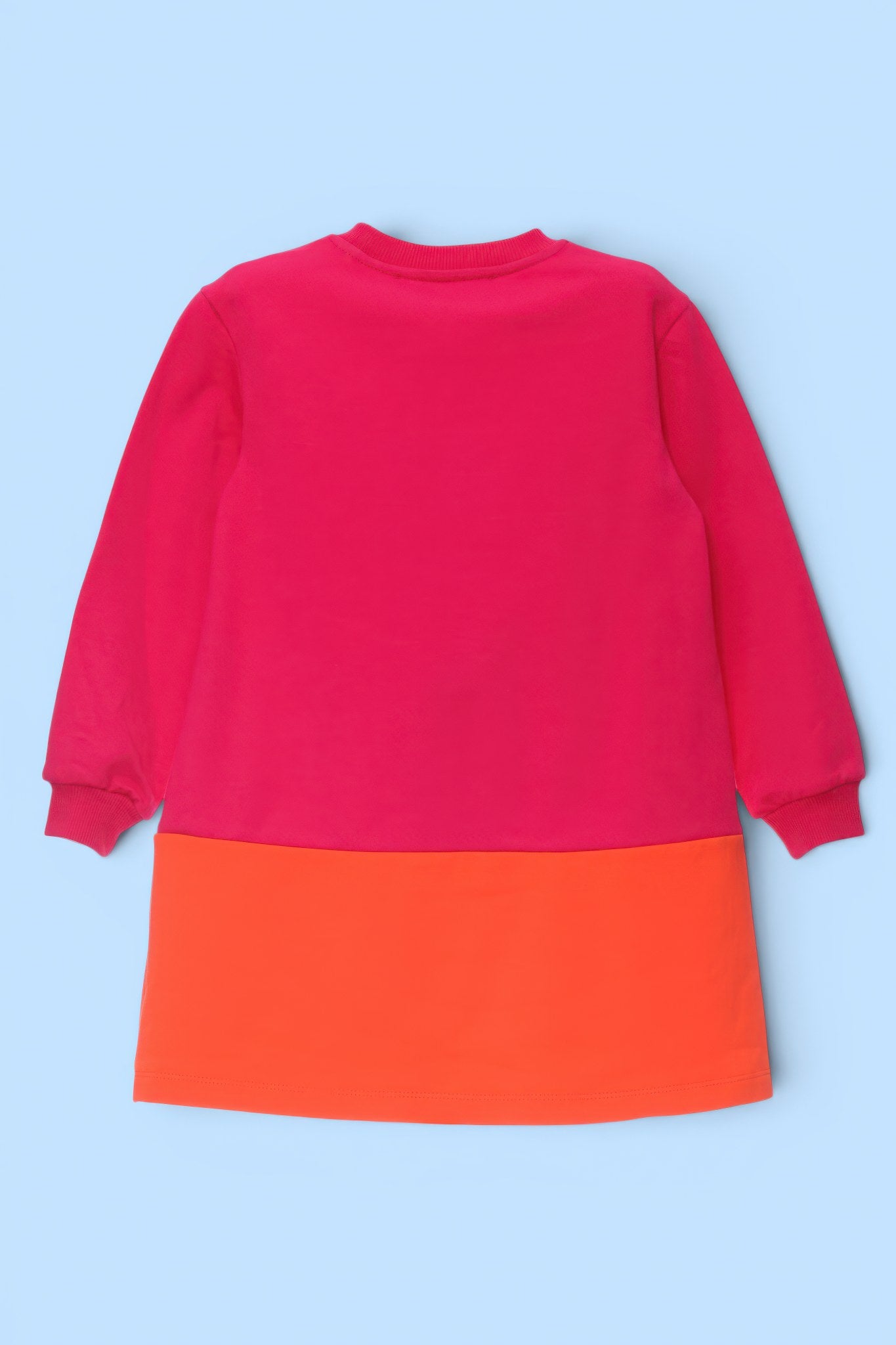 VESTIDO FUCSIA Y NARANJA ROBOT