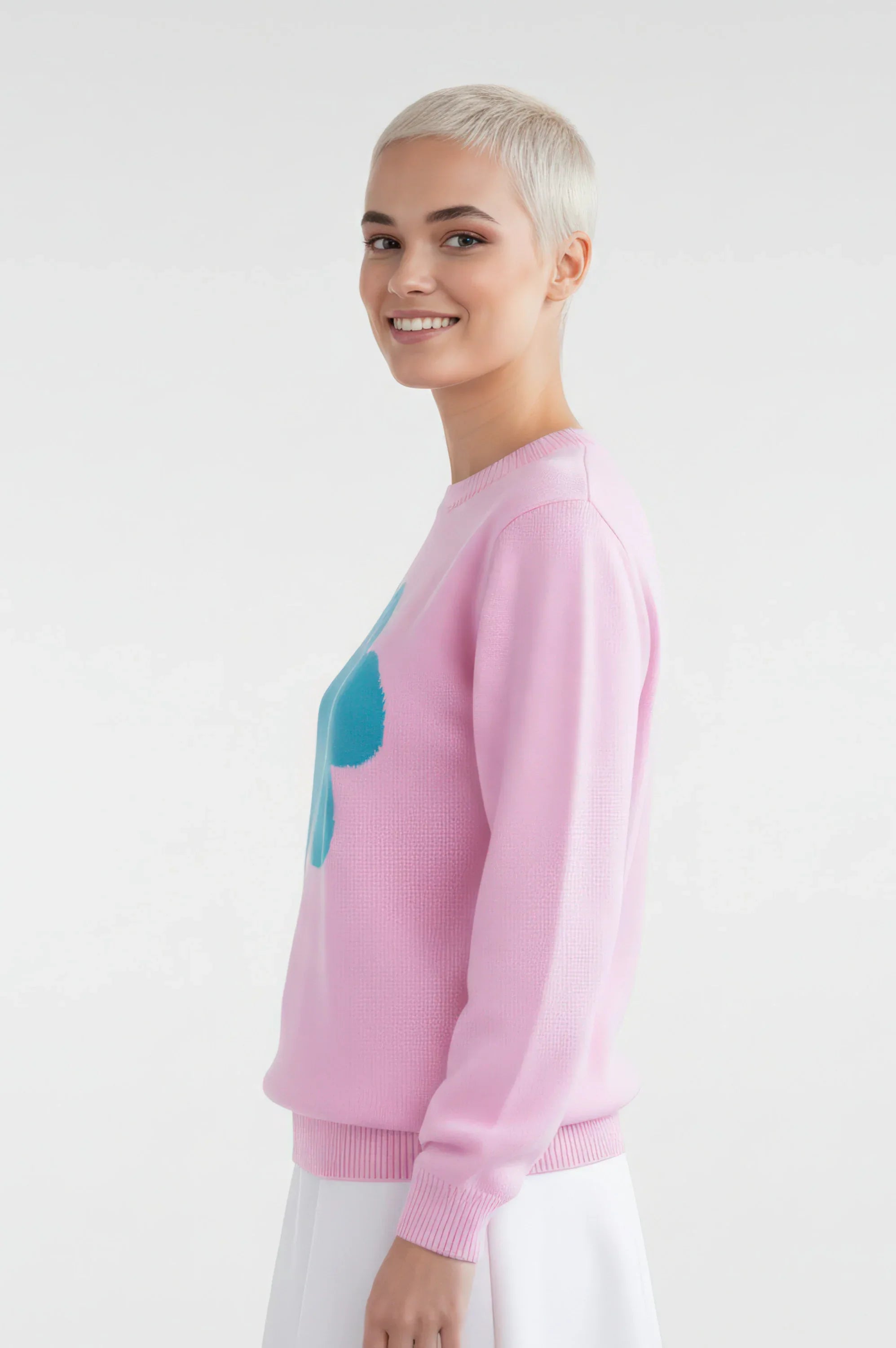 JERSEY ALGODON MUJER ROSA NUBE TURQUESA - Agatha Ruiz de la Prada