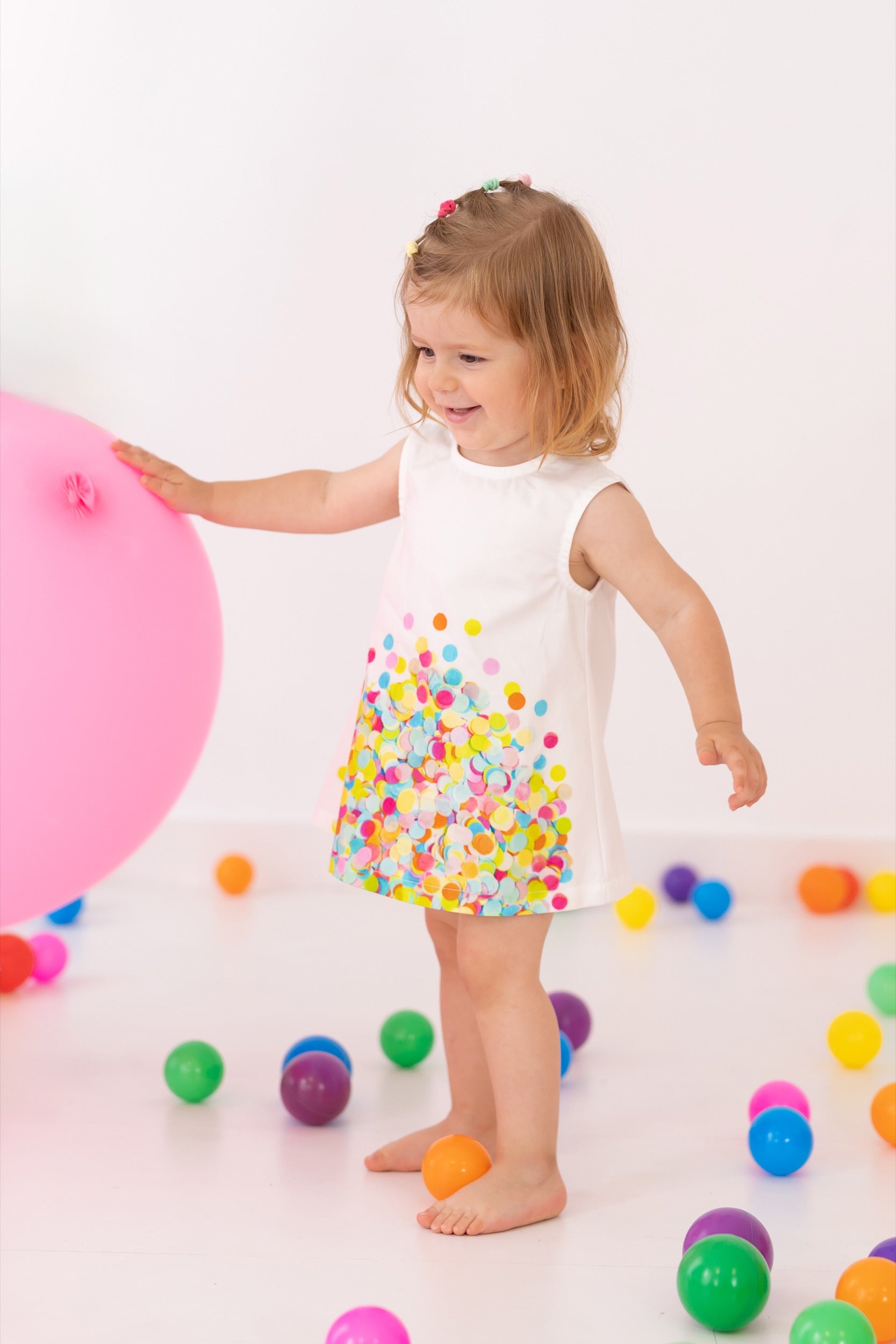 Robe à pois colorés