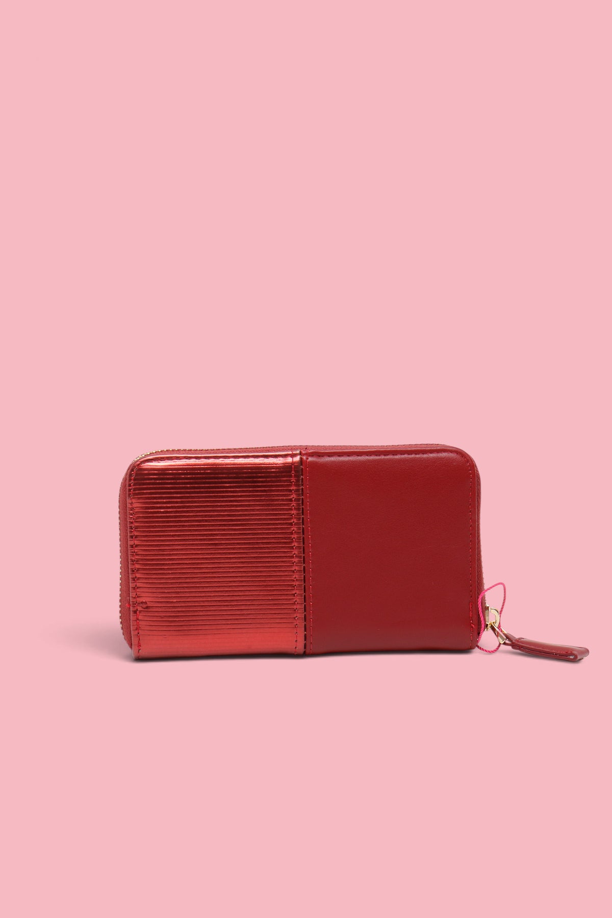 PORTAFOGLIO BIMITATERIALE ROSSO