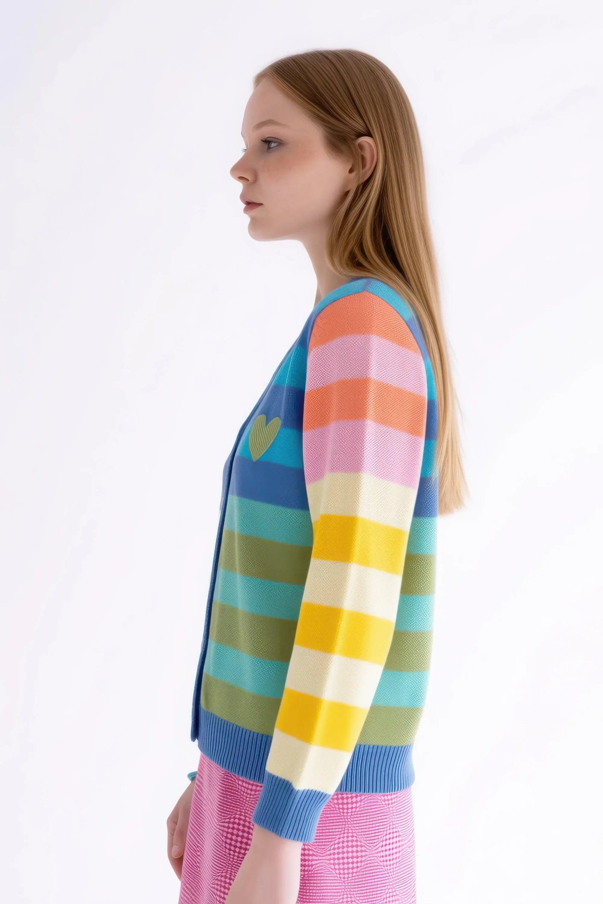 WOMEN'S BLUE STRIPED JACKET