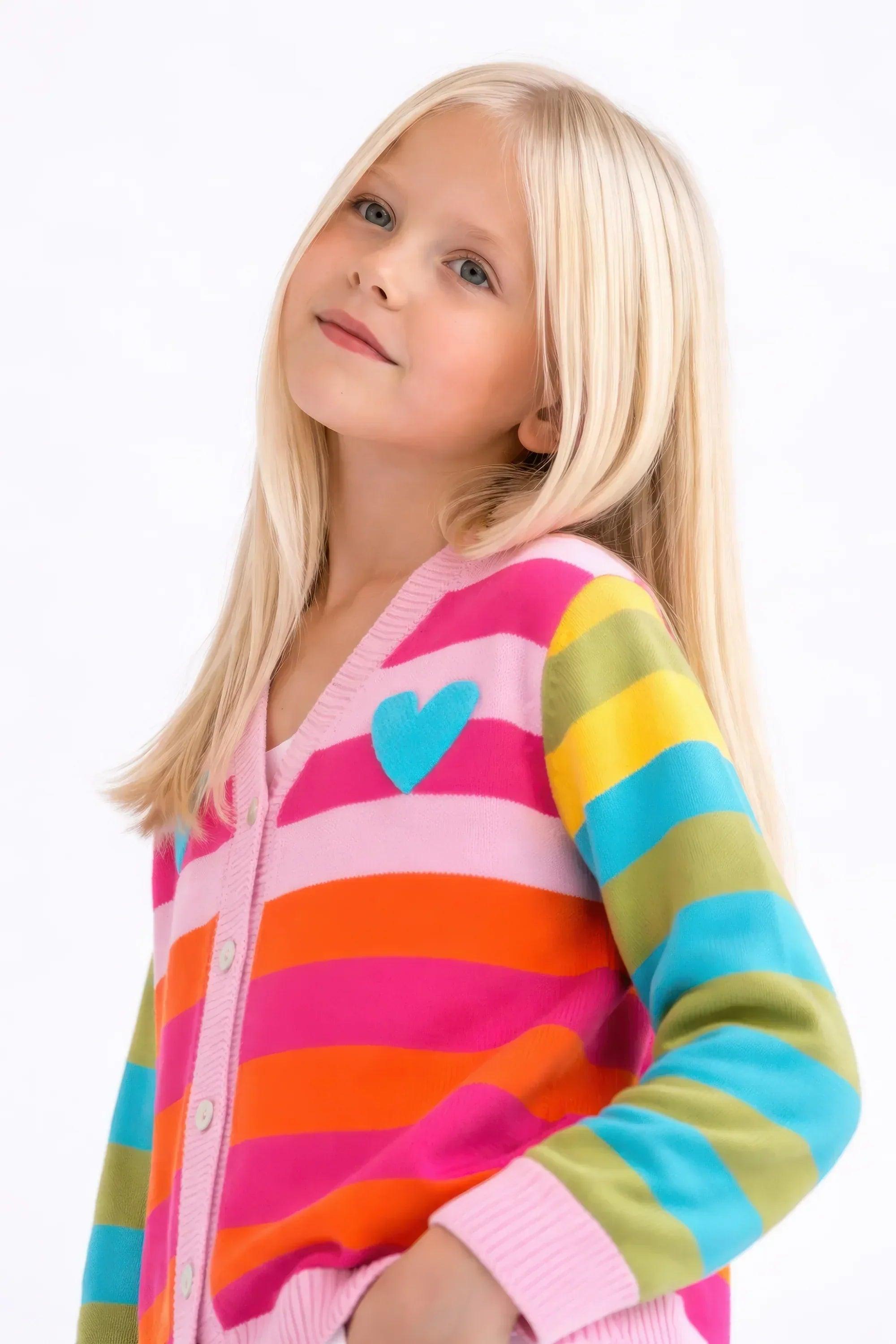 CHAQUETA RAYAS ROSA INFANTIL