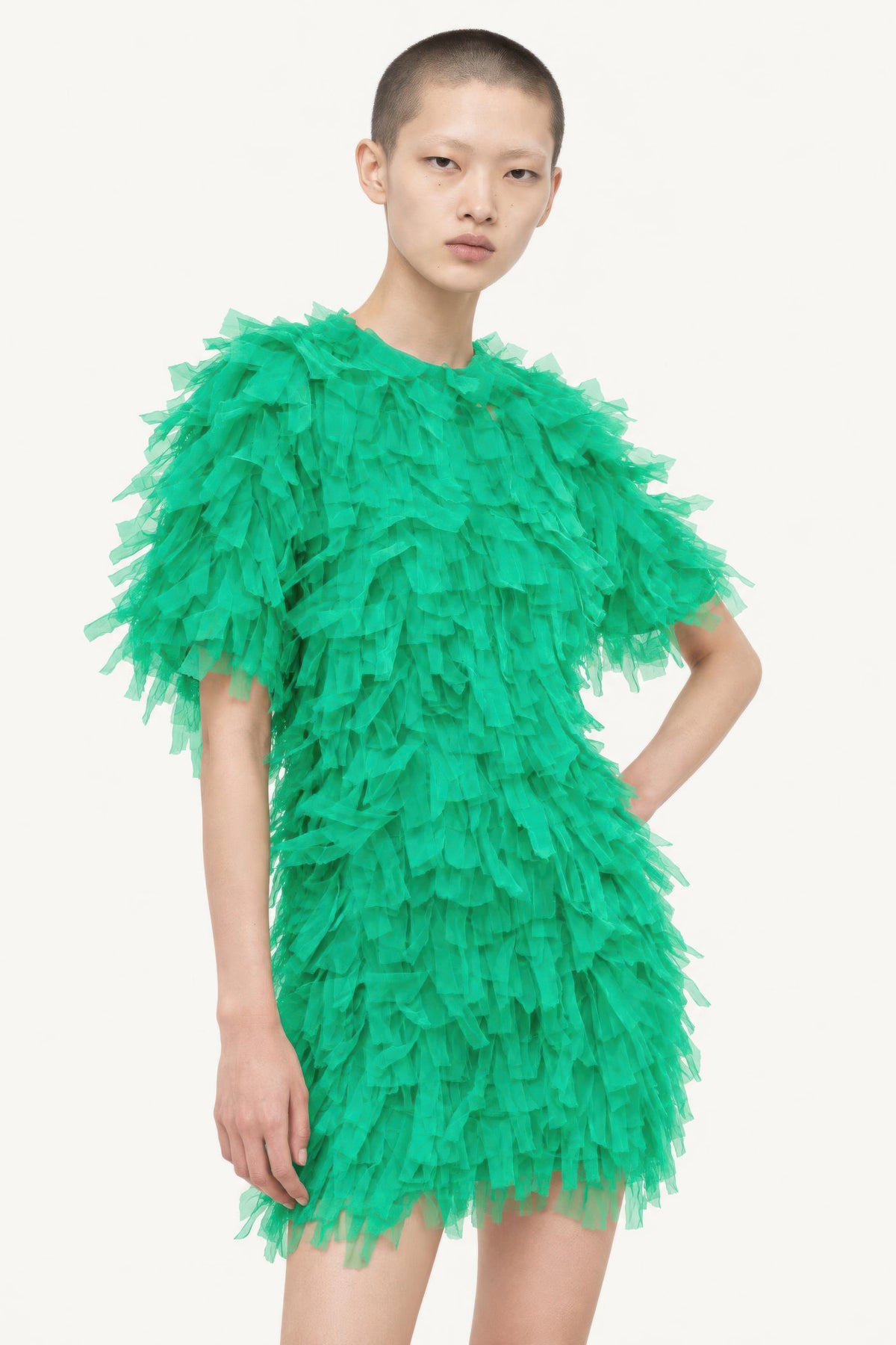 VESTIDO DESFILE GALLOS VERDE