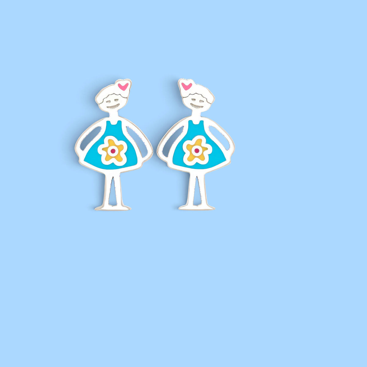 BOUCLES D'OREILLES AGATHITAS COSTUME BLEU