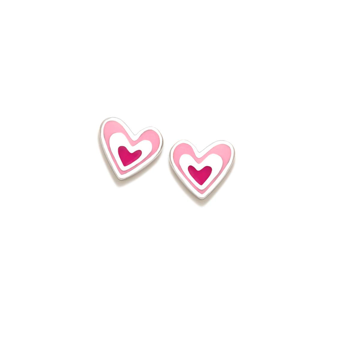 PINK FUN HEART EARRINGS