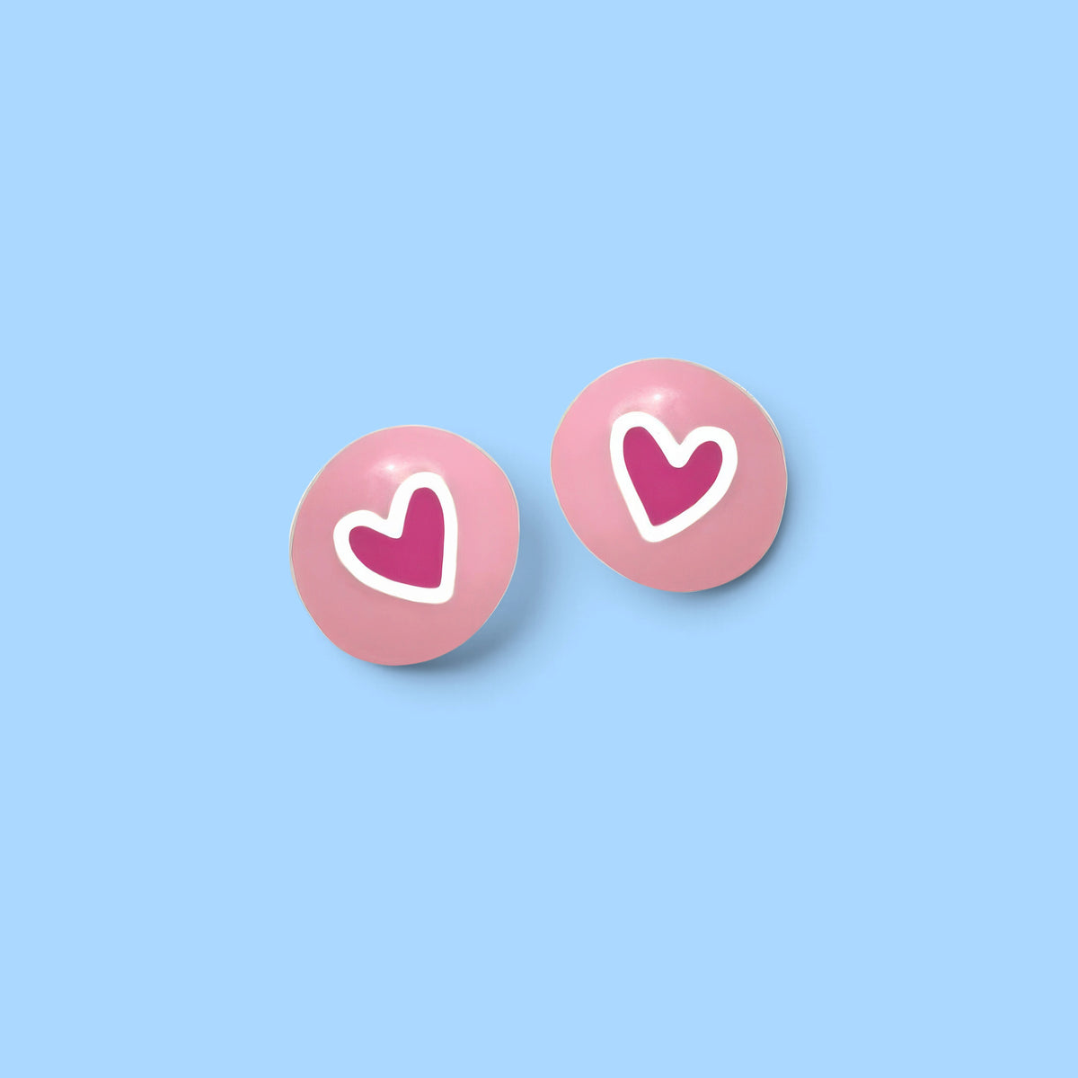 Orecchino fun rosa cuore