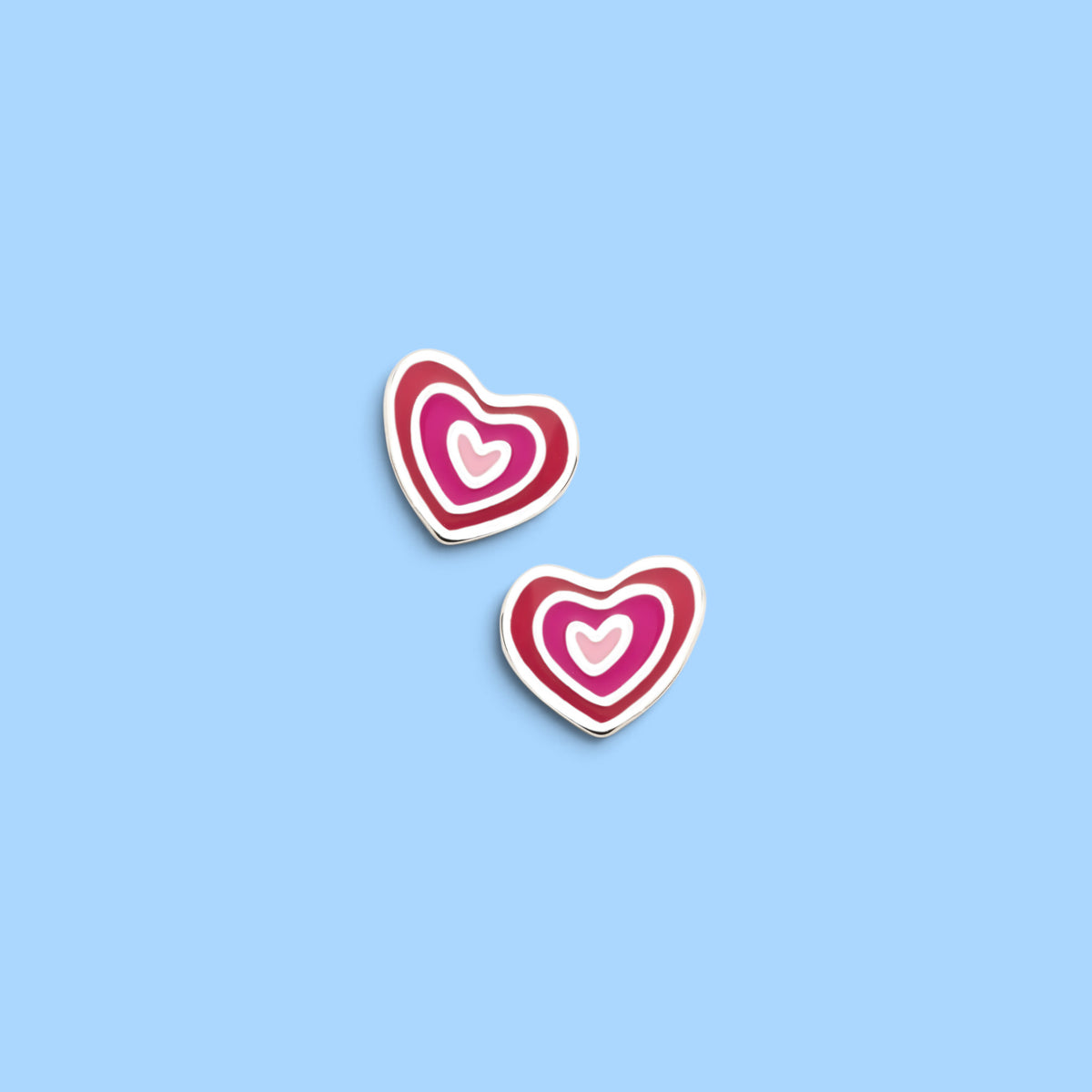 MINI-BOUCLES D’OREILLES POP LOVE FUCHSIAS