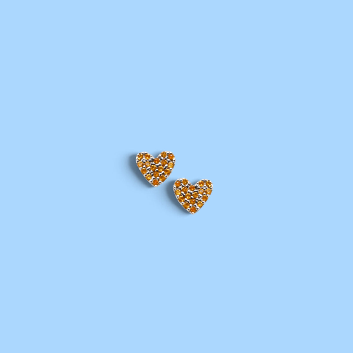 PENDIENTES CORAZÓN STARLIGHT CITRINE