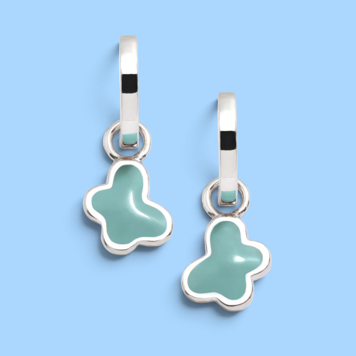 CRÉOLES PAPILLON VERTES BOUFFANTES