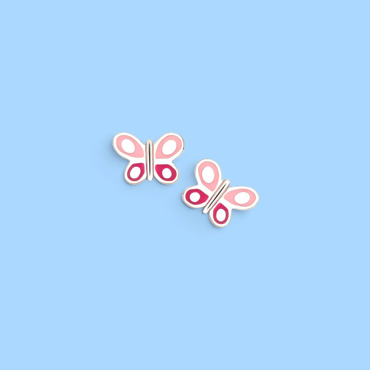 Boucles d'oreilles papillon divertissements rose fuchsia