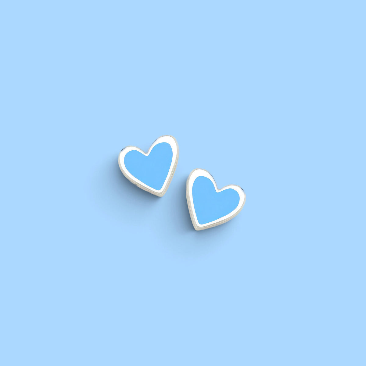 PENDIENTES AZUL CORAZON