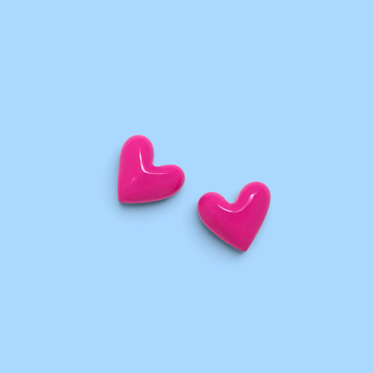 BOUCLES D'OREILLES CHARM CŒUR FUCHSIA