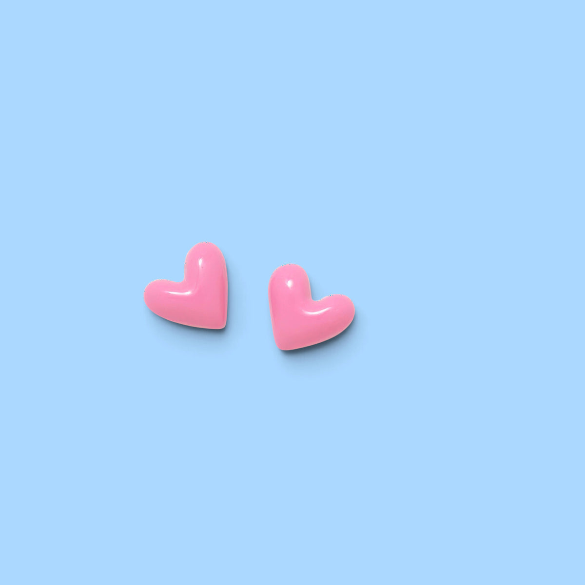 BOUCLES D'OREILLES CHARM CŒUR PETIT ROSE