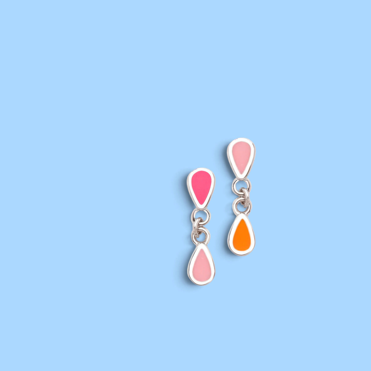 BOUCLES D'OREILLES PLUIE GOUTTES MULTI