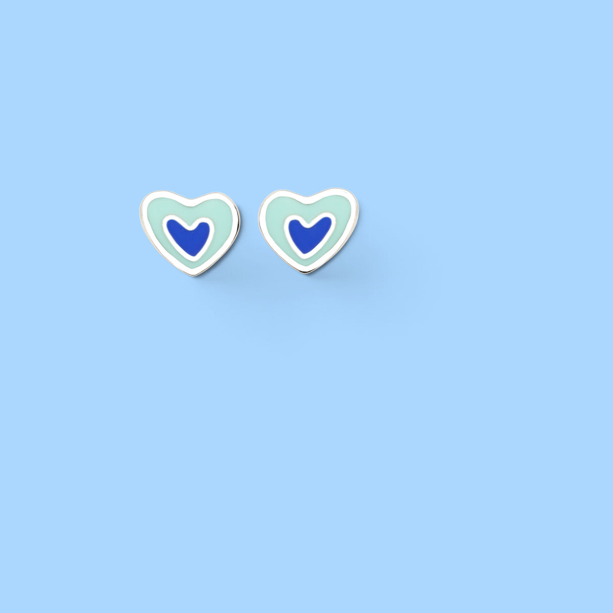 BOUCLES D’OREILLES POP LOVE BLEUES
