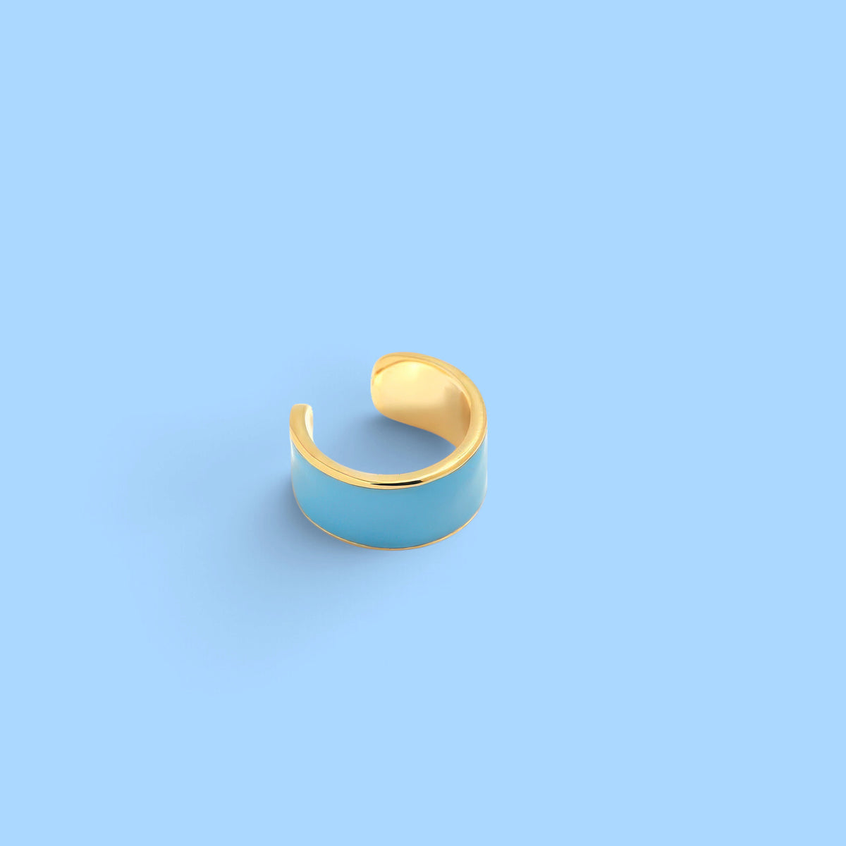 EARCUFF VITOLA BLU BAGNO ORO