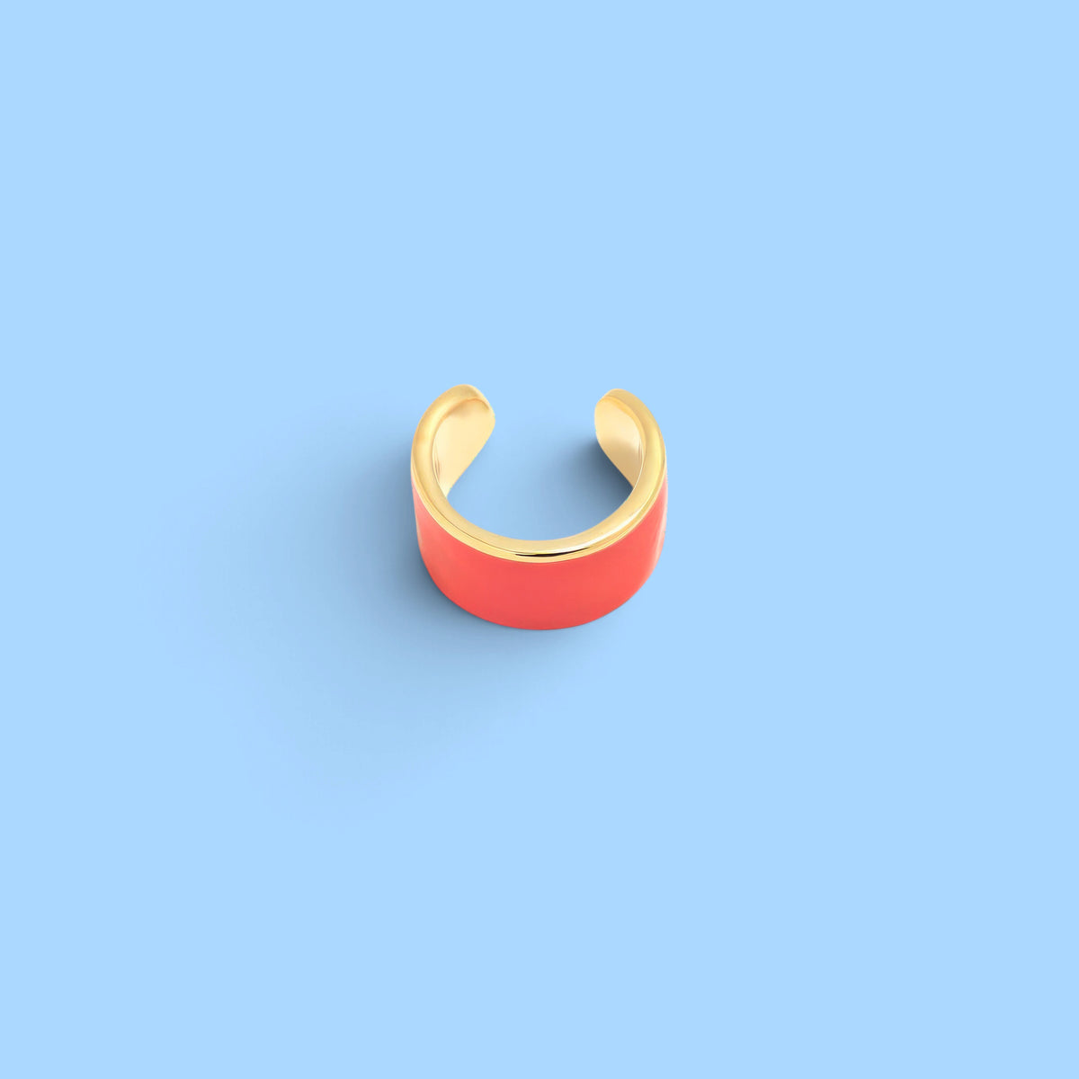 EARCUFF VITOLA CORAIL BAIGNÉ OR
