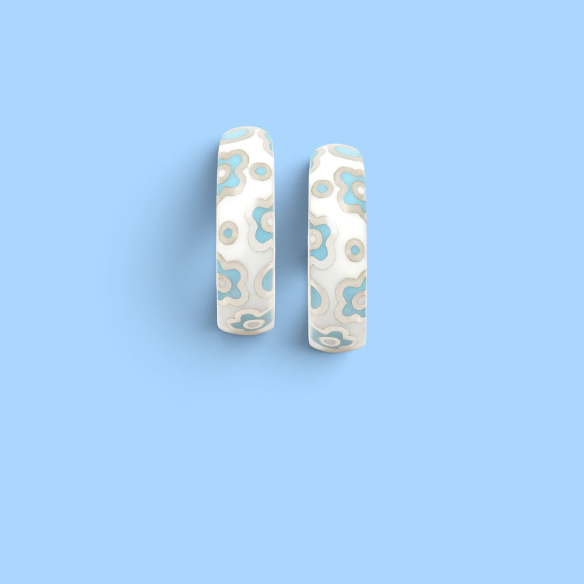 CRÉOLES NATHY BLANC BLEU