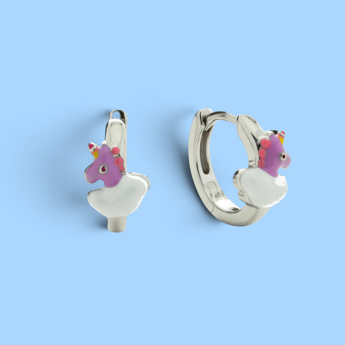 BOUCLES CRIOLLAS INLOVE LICORNE LILAS