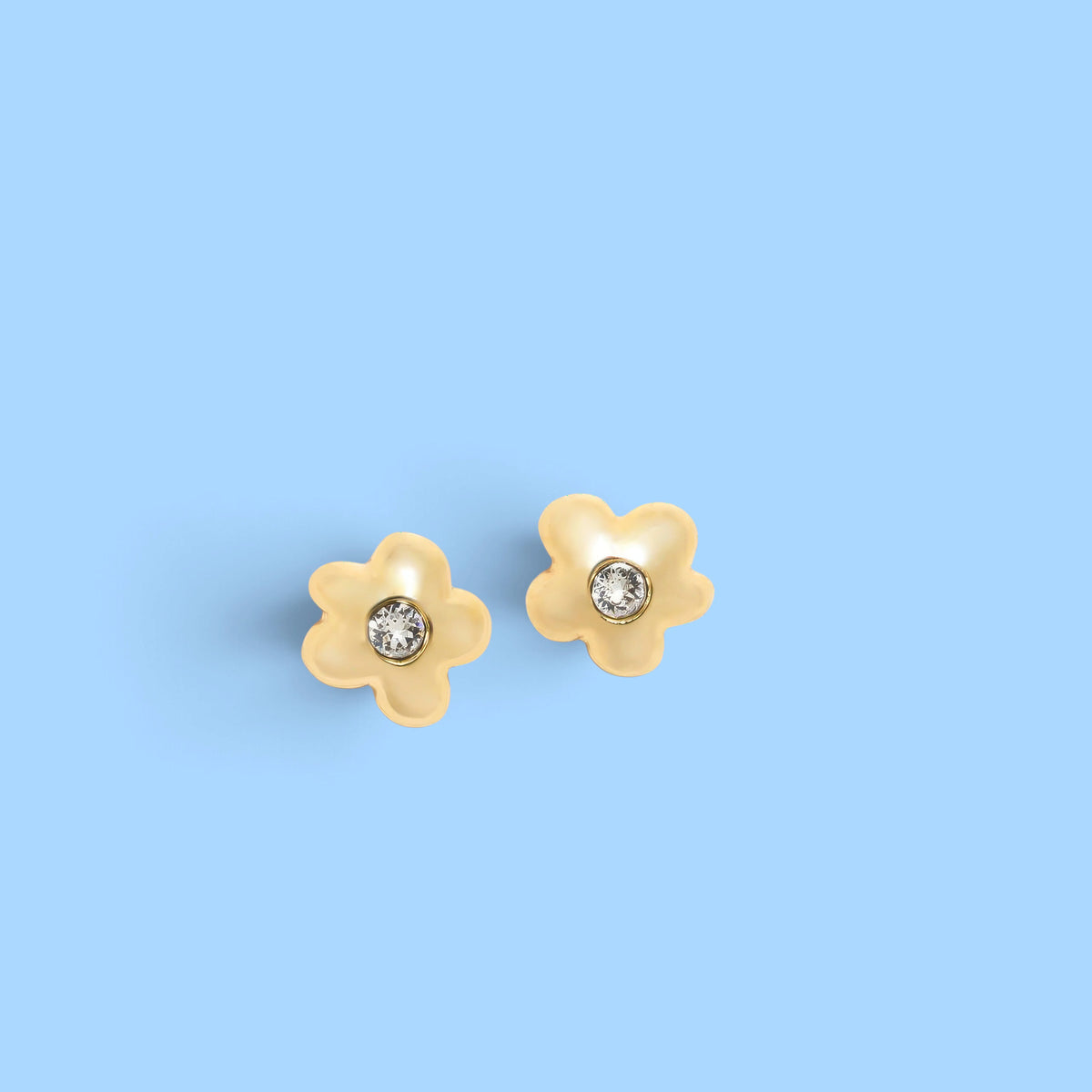Orecchini Charm Fiore Dorato Piccoli