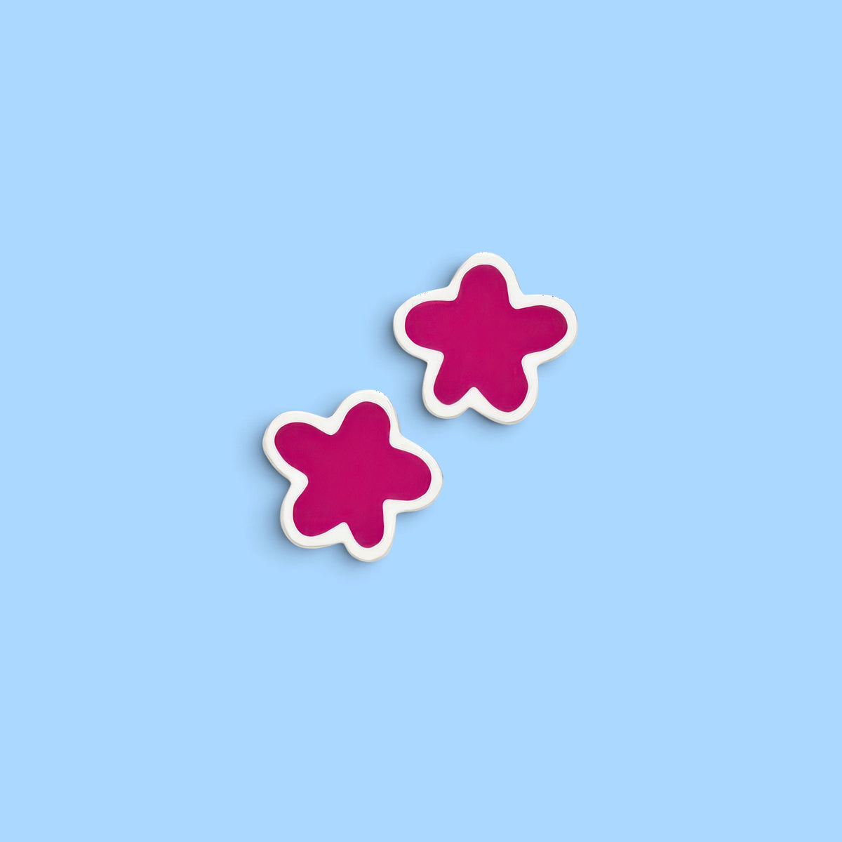 PENDIENTES FUCSIA FLOR