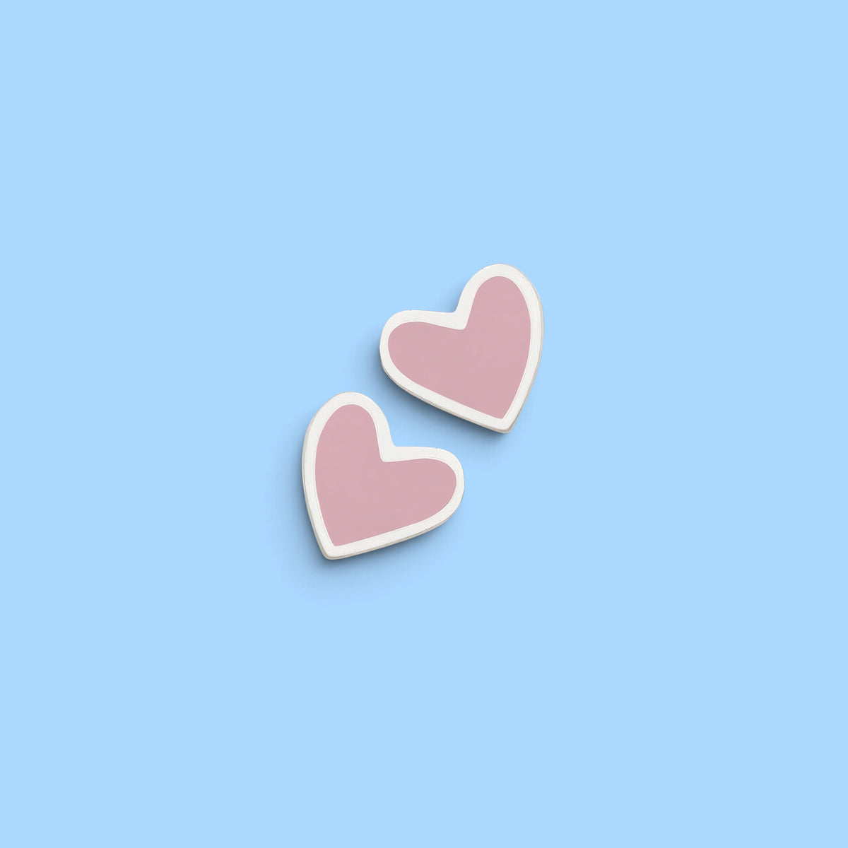PENDIENTES ROSA CORAZON