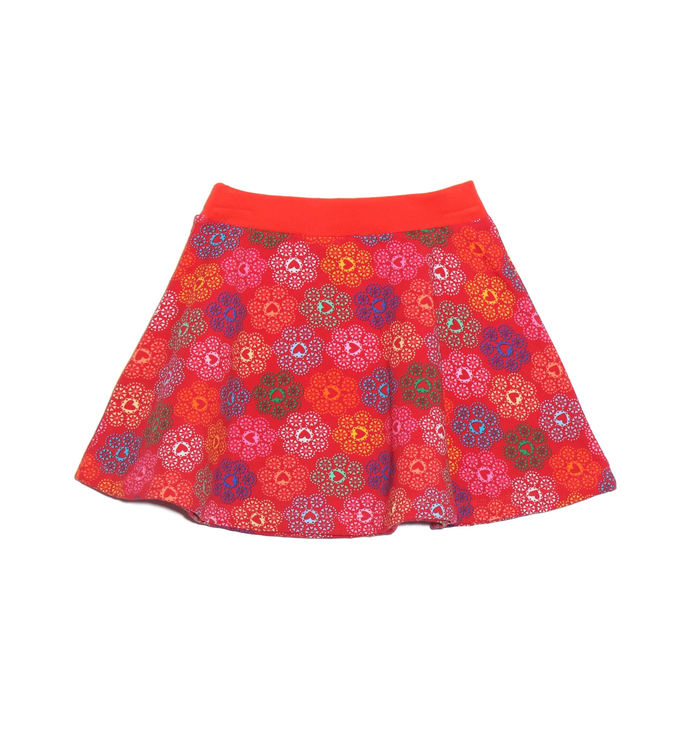 Jupe orange imprimée