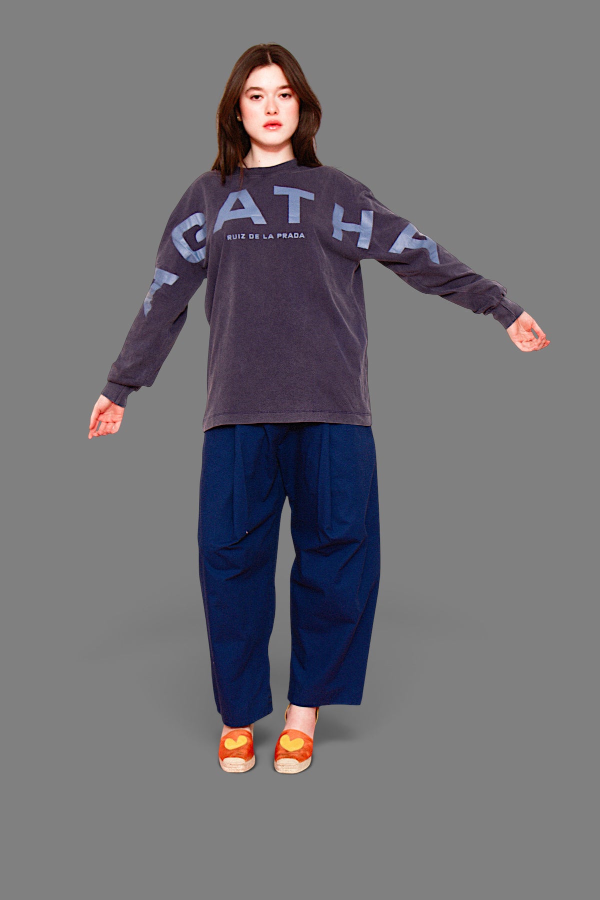 AGATHA X COLORS BLUE LONG-SLEEVE T-SHIRT