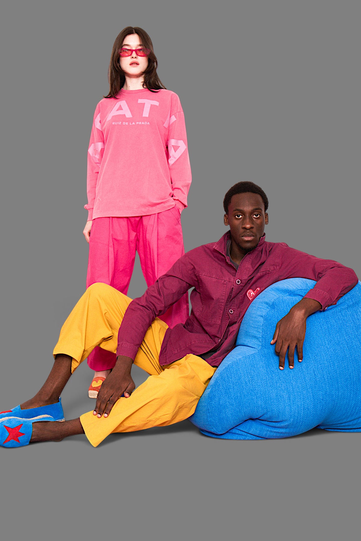 AGATHA X COLORS long-sleeve T-shirt - Fuchsia