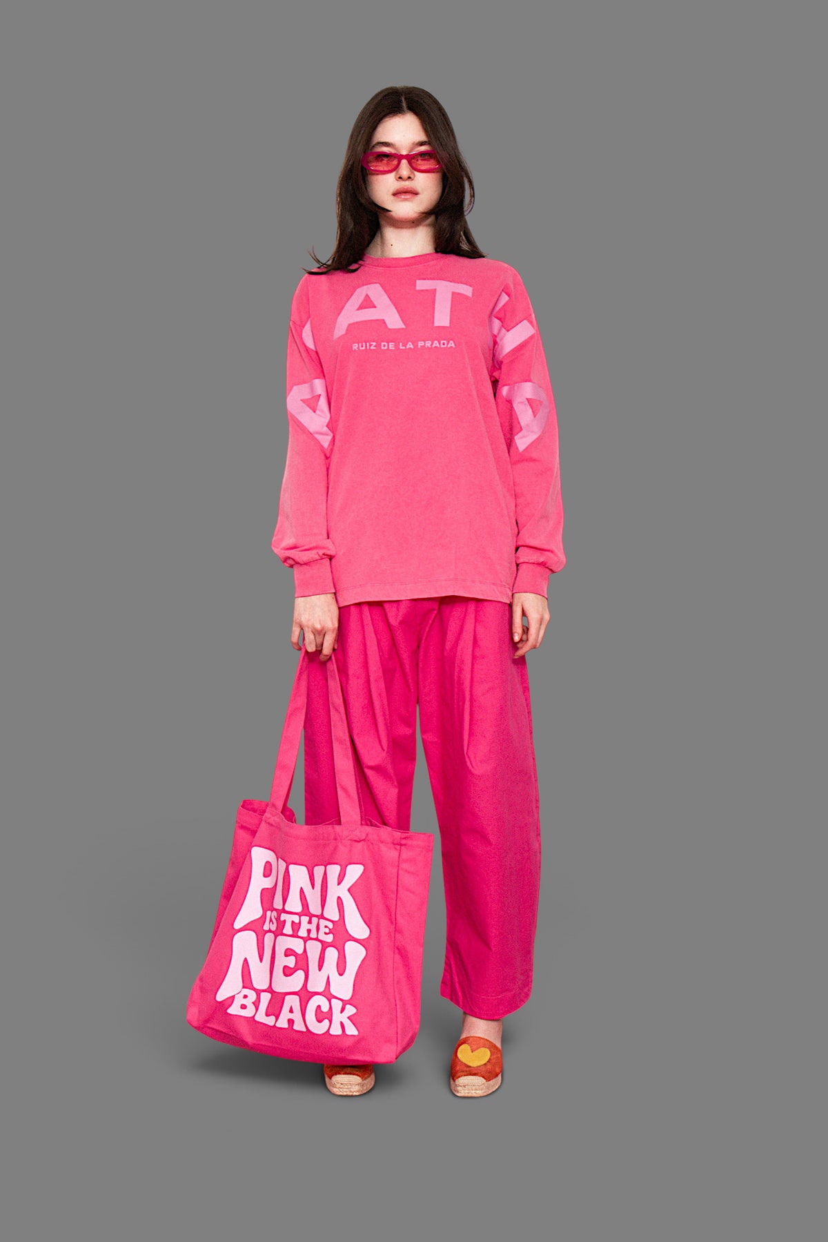 AGATHA X COLORS long-sleeve T-shirt - Fuchsia