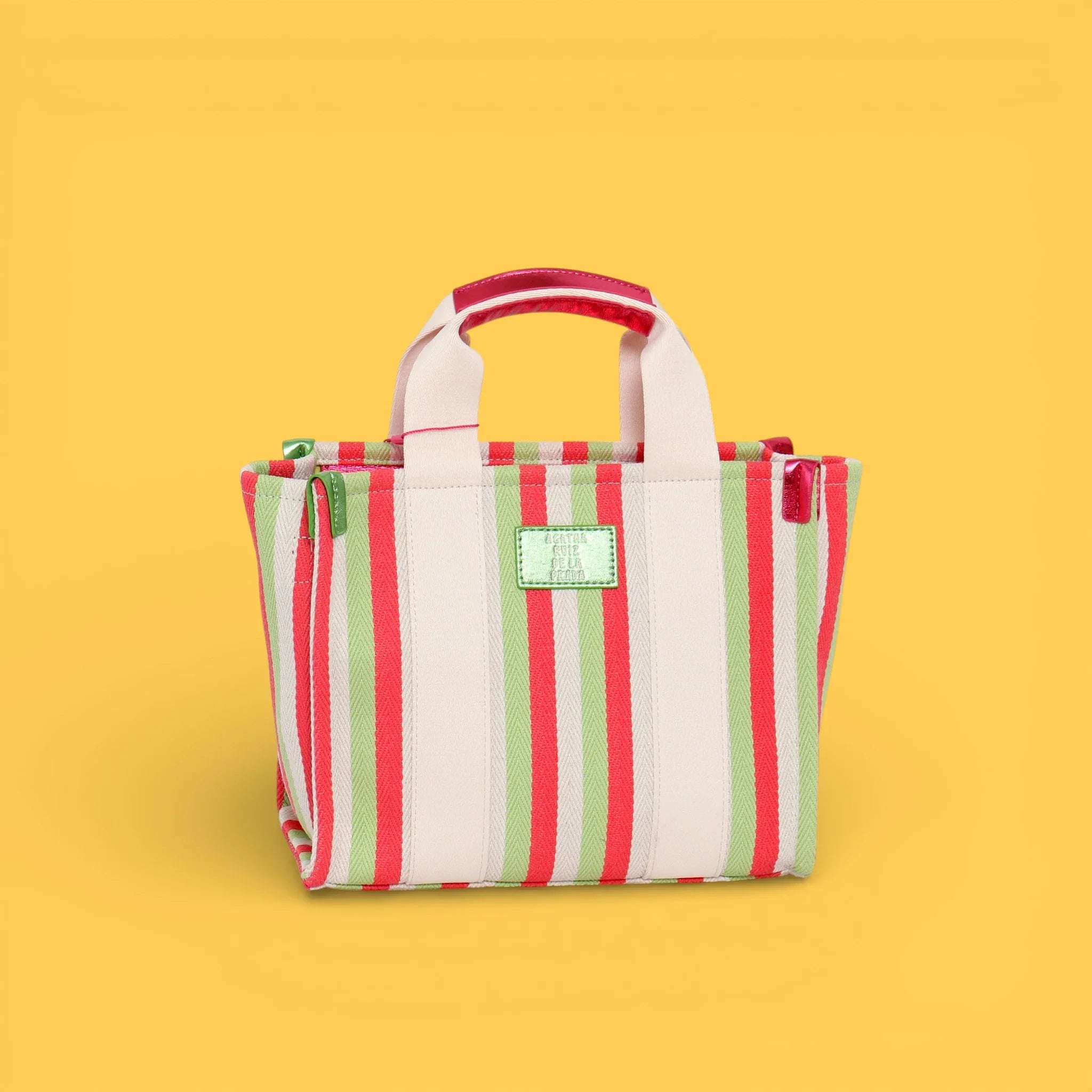 BOLSO LONA LINEAS ROSA - Agatha Ruiz de la Prada