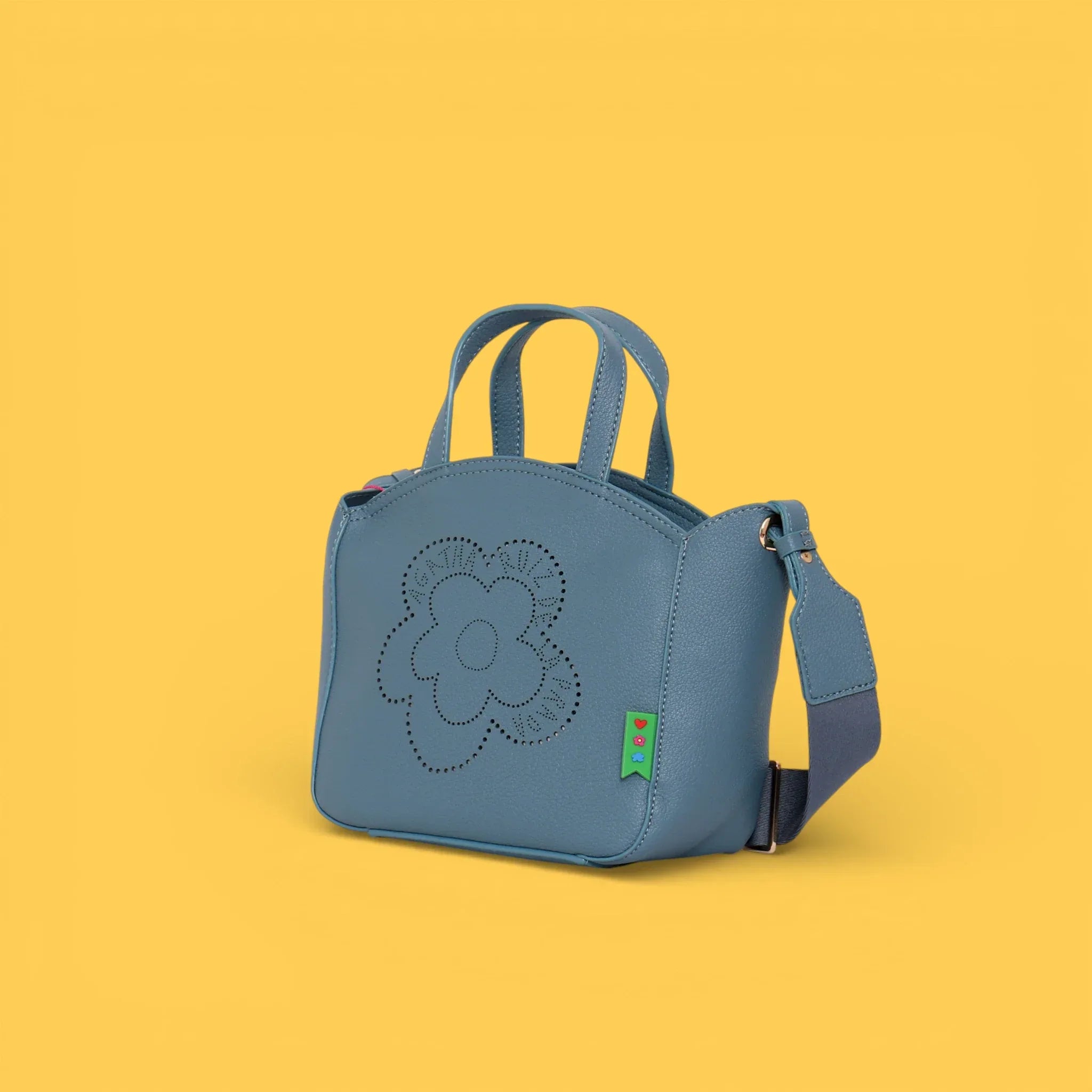 MINI TOTE CALADO FLOR AZUL - Agatha Ruiz de la Prada