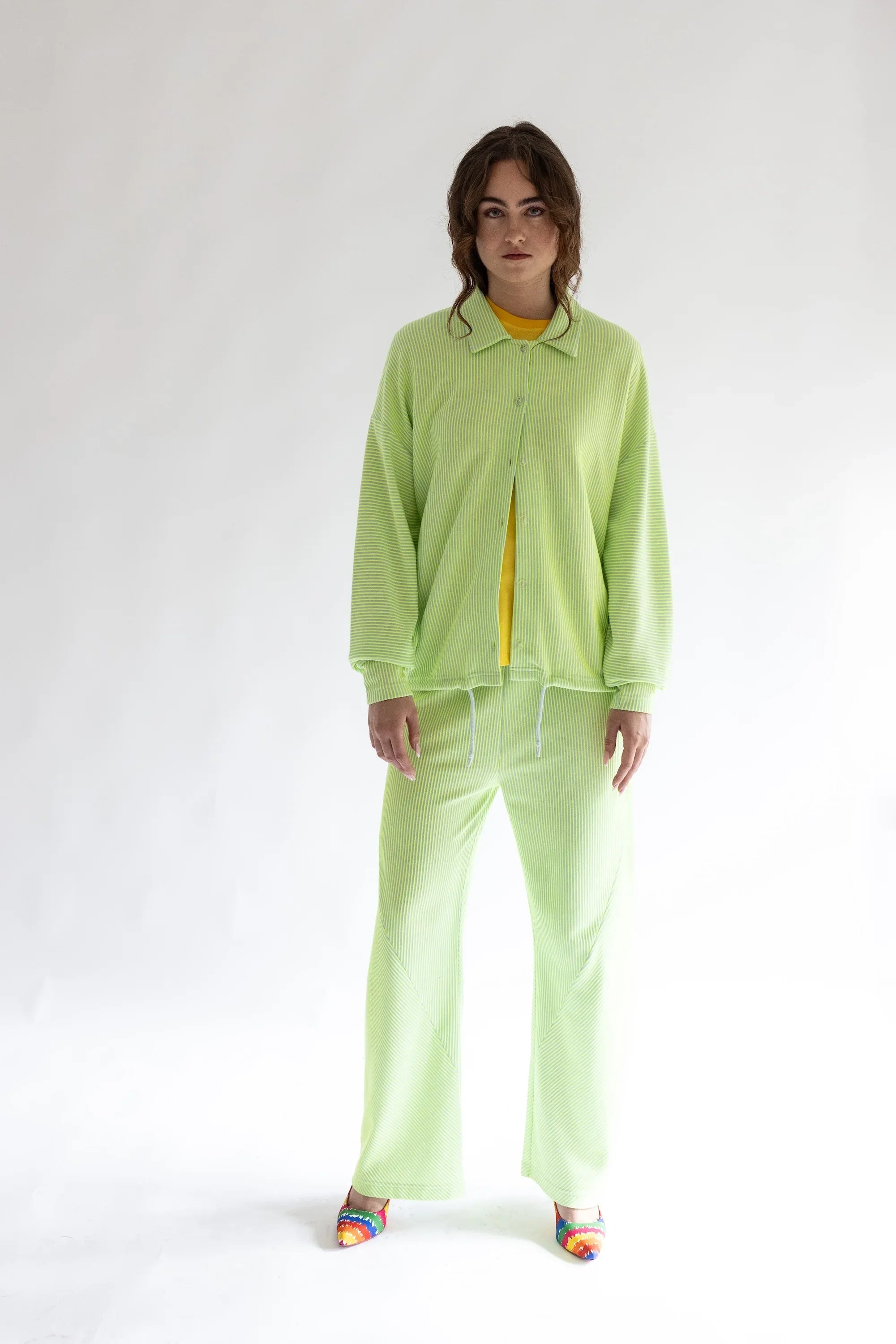 SUDADERA BOTONES RAYAS AMARILLAS - Agatha Ruiz de la Prada