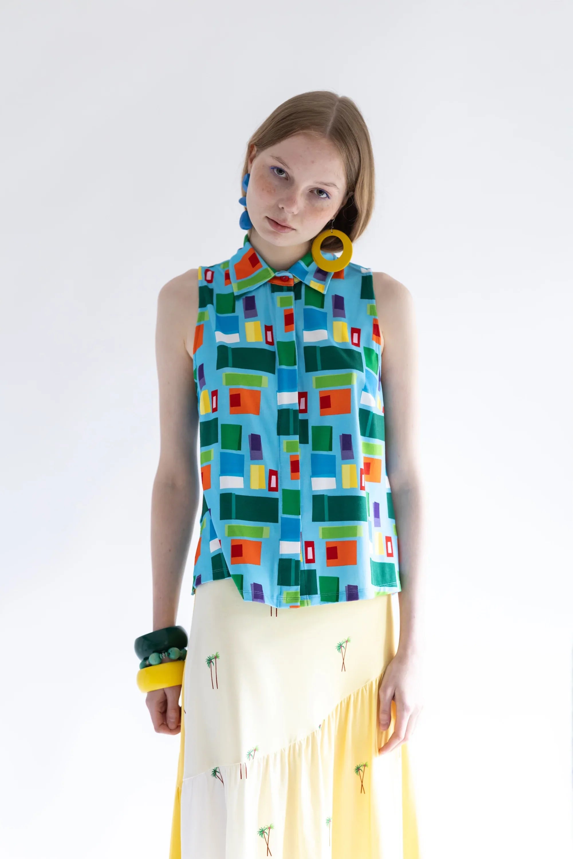 CAMISA CUELLO AZUL CUADROS