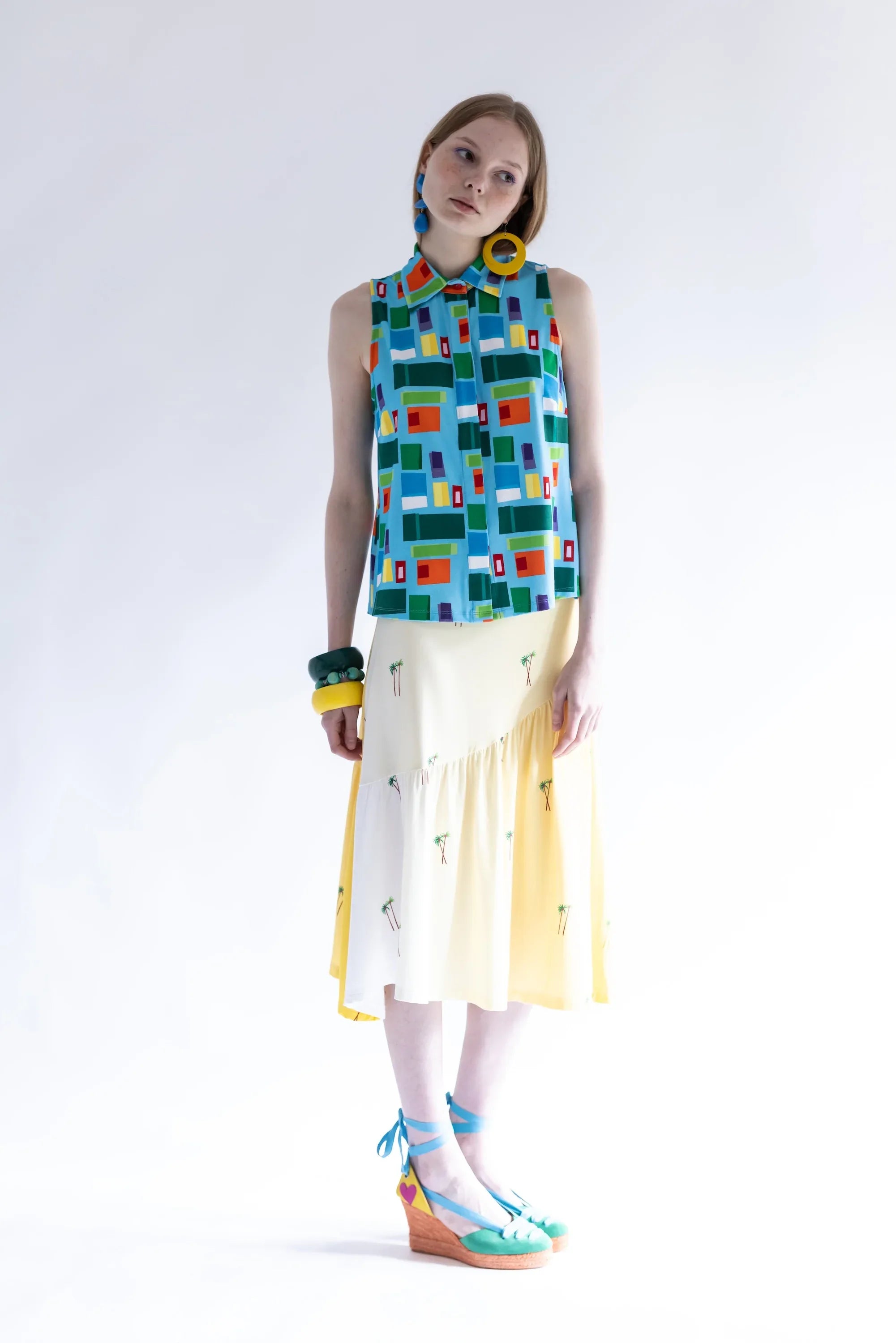 CAMISA CUELLO AZUL CUADROS