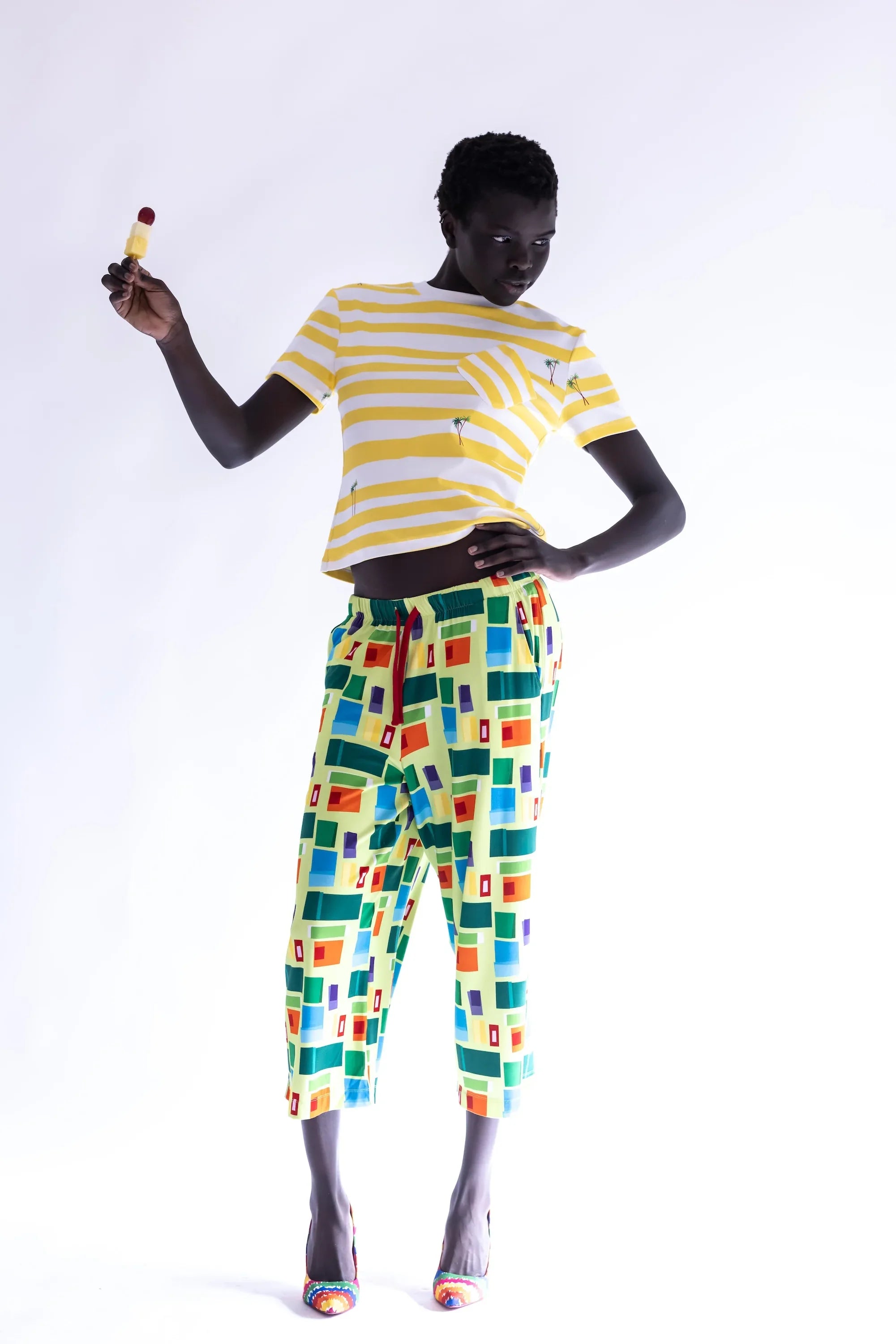 CAMISETA PALMERAS BOLSILLO