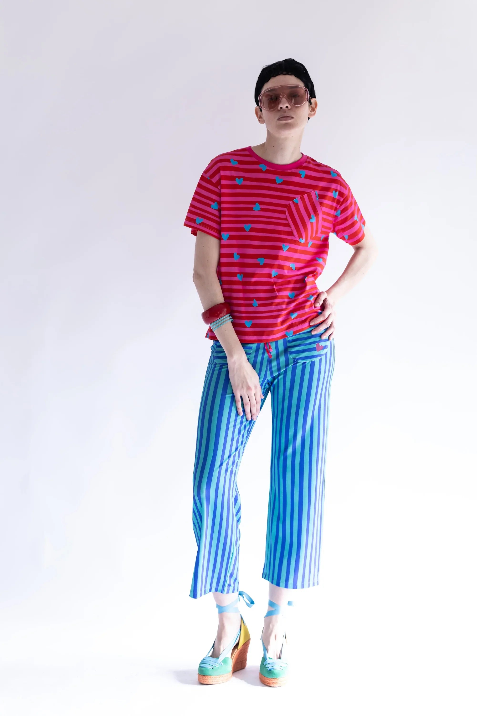 FUCHSIA SAILOR T-SHIRT WITH POCKET