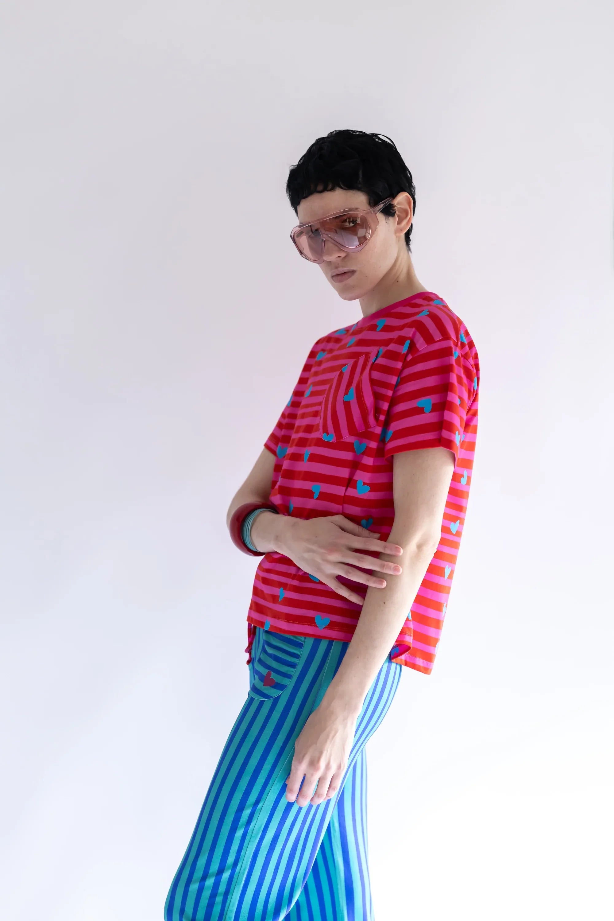 FUCHSIA SAILOR T-SHIRT WITH POCKET