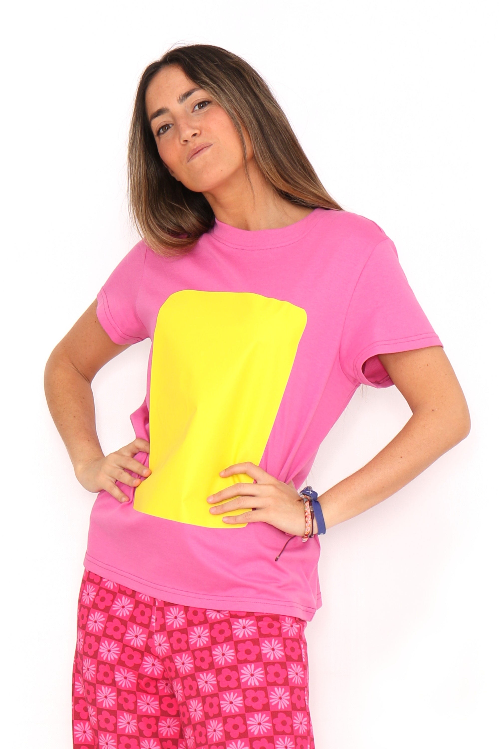 CAMISETA CUADRO AMARILLO