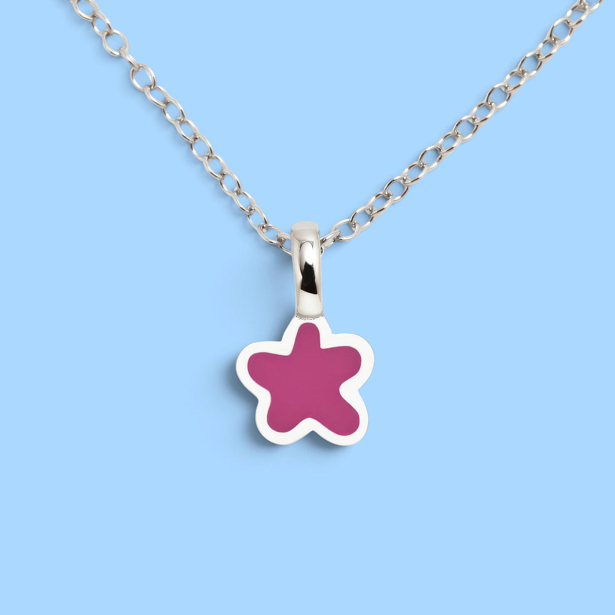 COLLAR FLOR FUCSIA