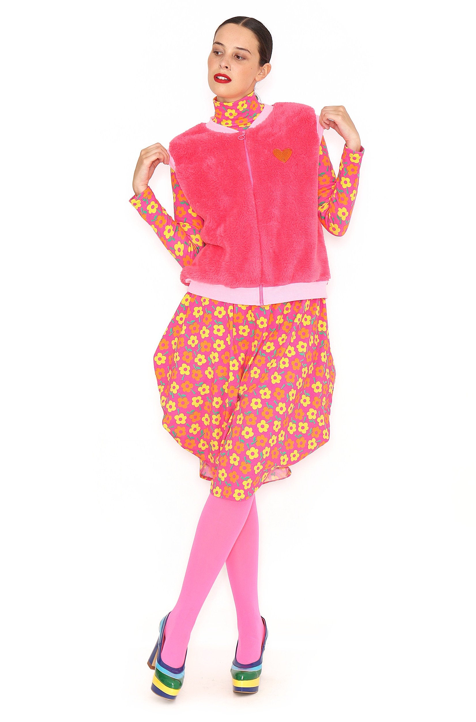 CHALECO PELUCHE FUCSIA