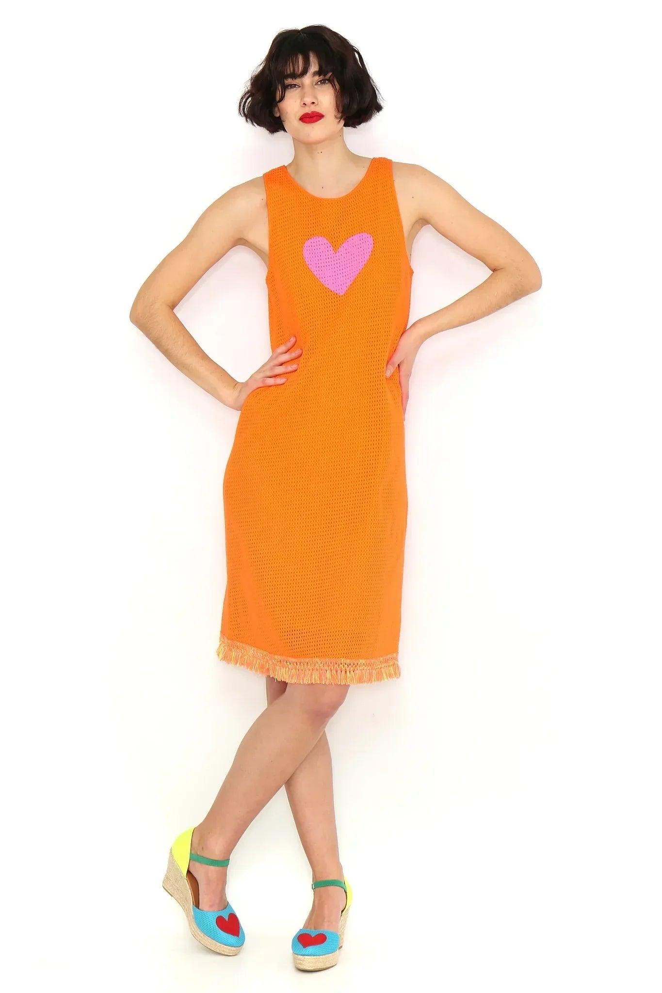 ORANGE FRINGE DRESS ORANGE FRINGE DRESS