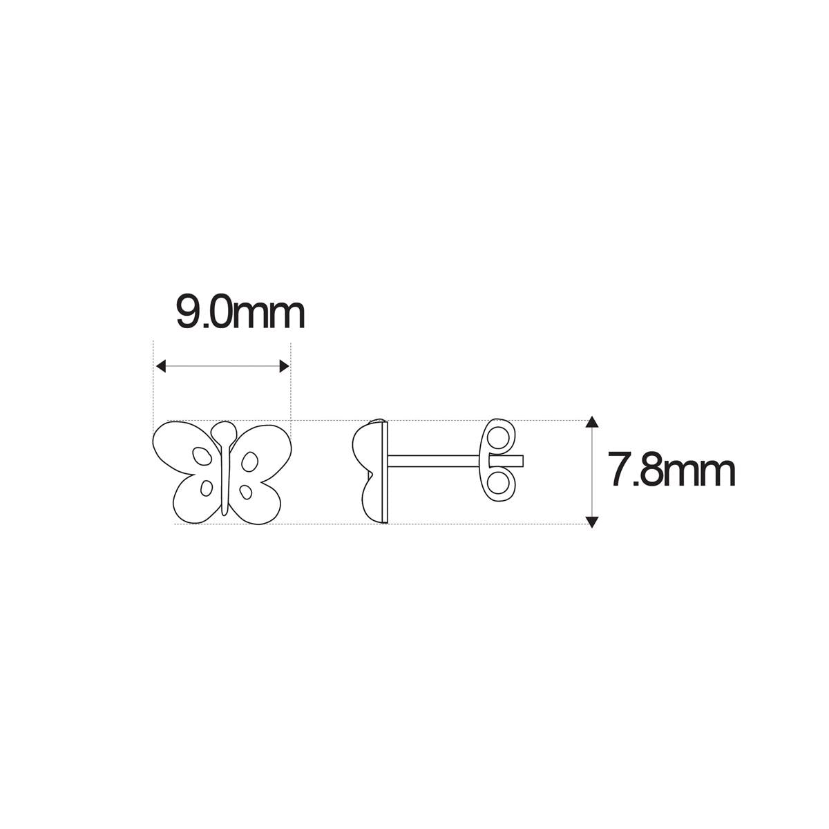 PENDIENTES CHARM MARIPOSA PEQUE MORADO