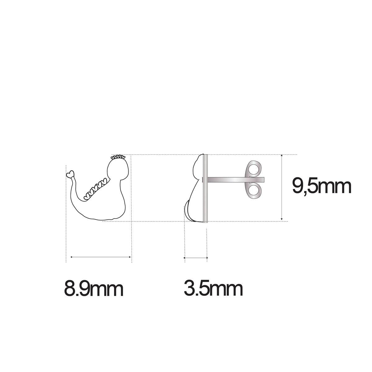 PENDIENTES CHARM DINO