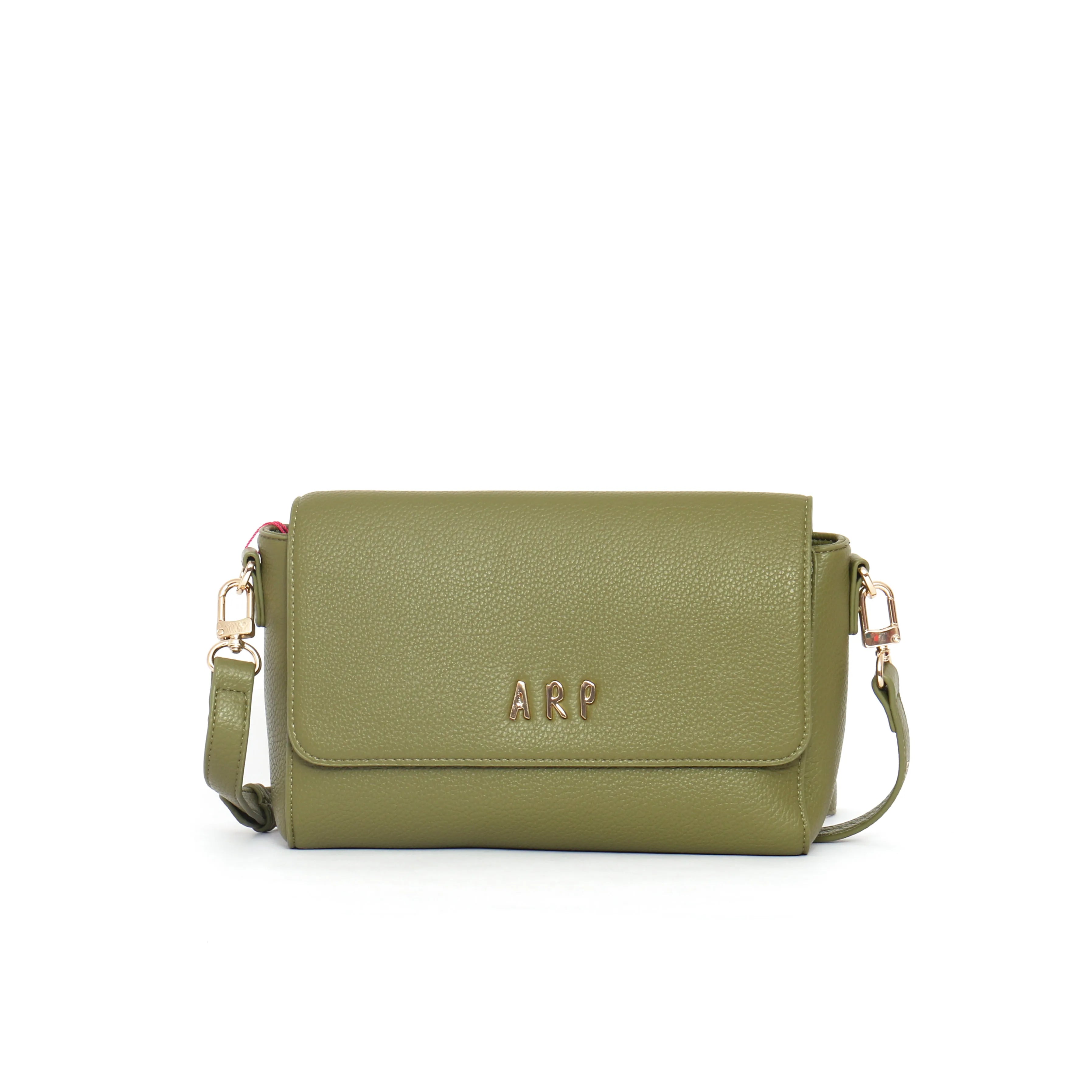 Bandoulière rabat contraste vert