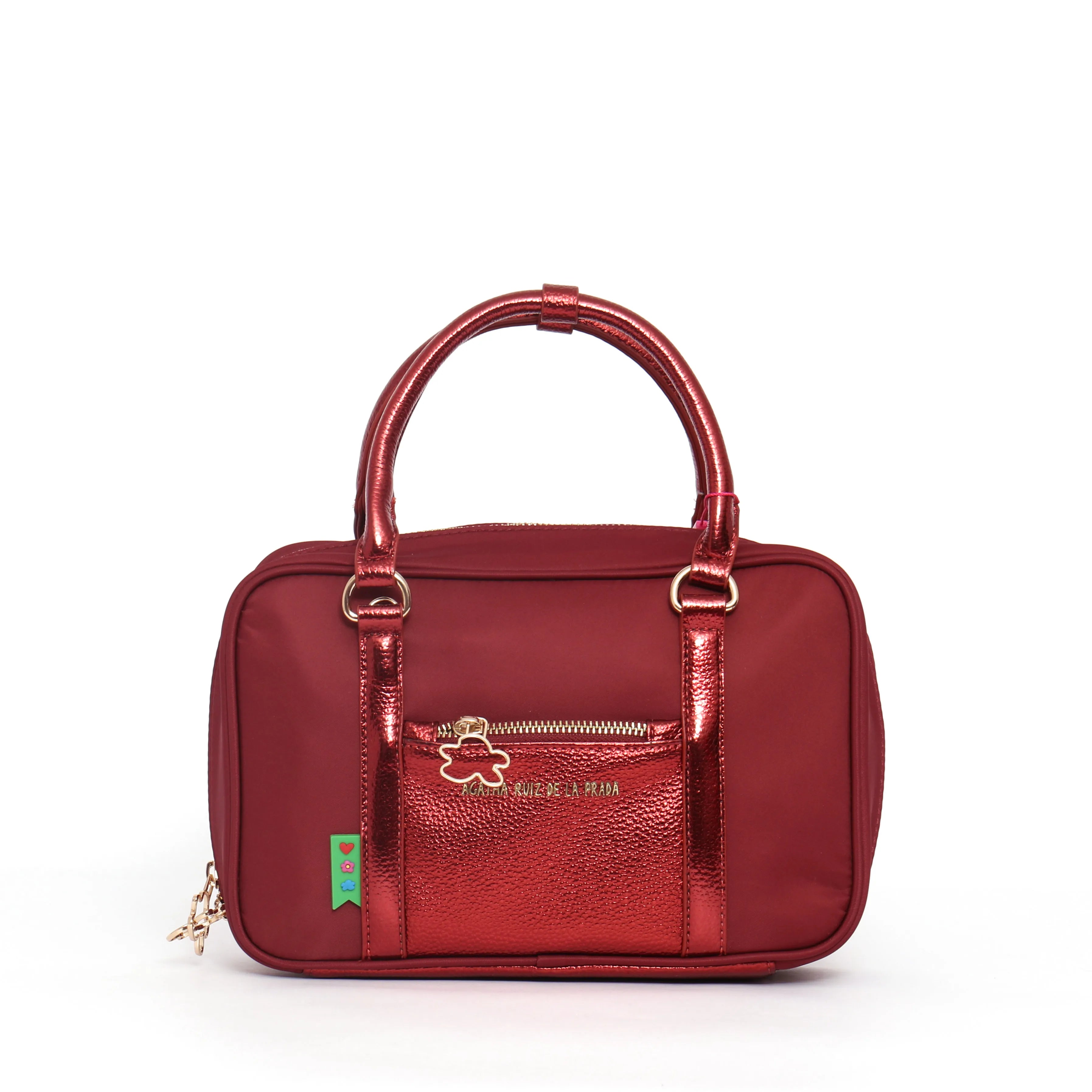 Sac nylon métallisé grenat