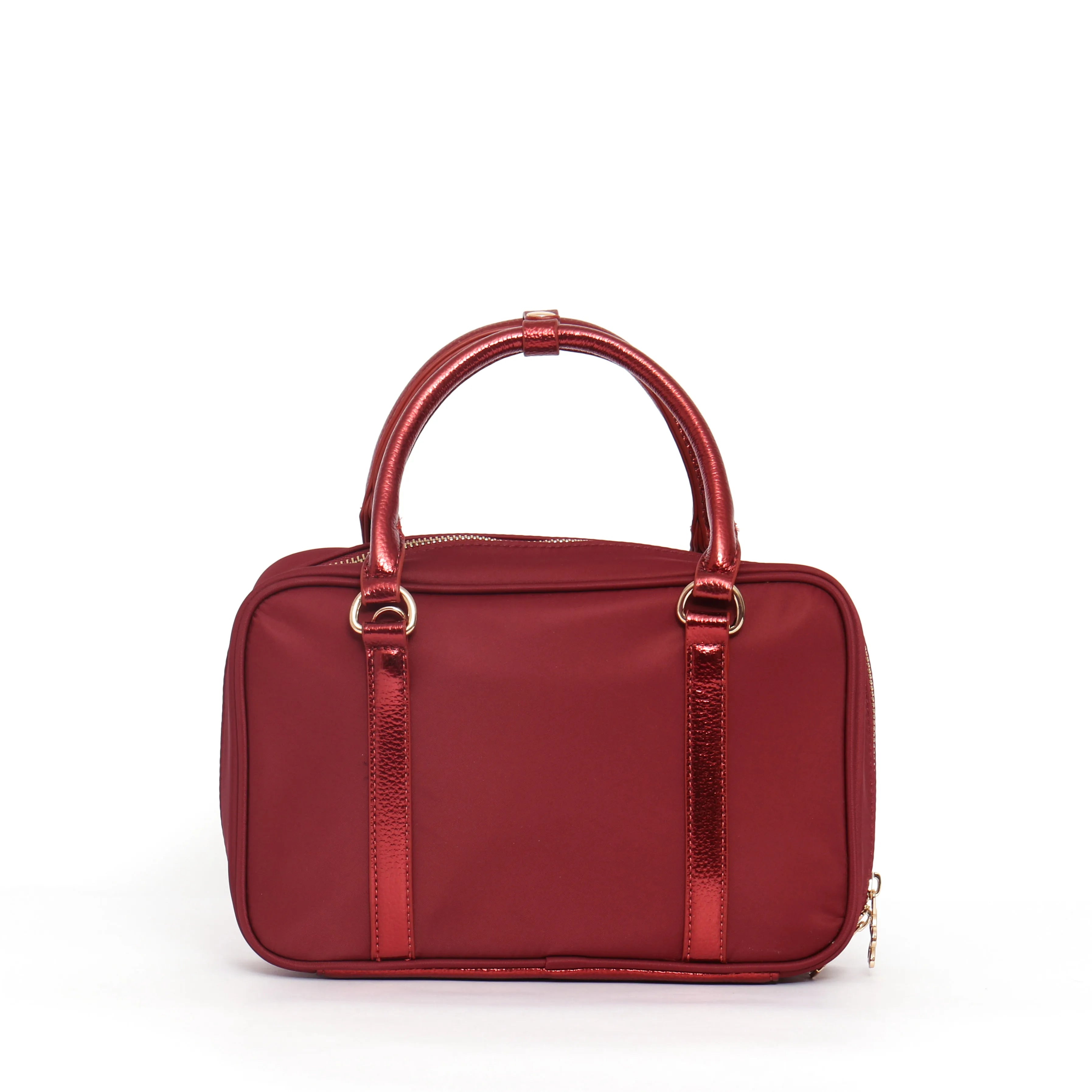 BOLSO NYLON METALIZADO GRANATE